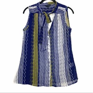 Banana Republic Chiffon Sleeveless Button Blouse